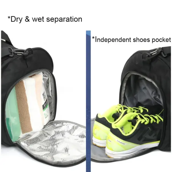 Large Multifunctional Men's Gym Bag – Waterproof Wet/Dry Compartments, Shoe Storage for Fitness, Sports & Travel - Image 2
