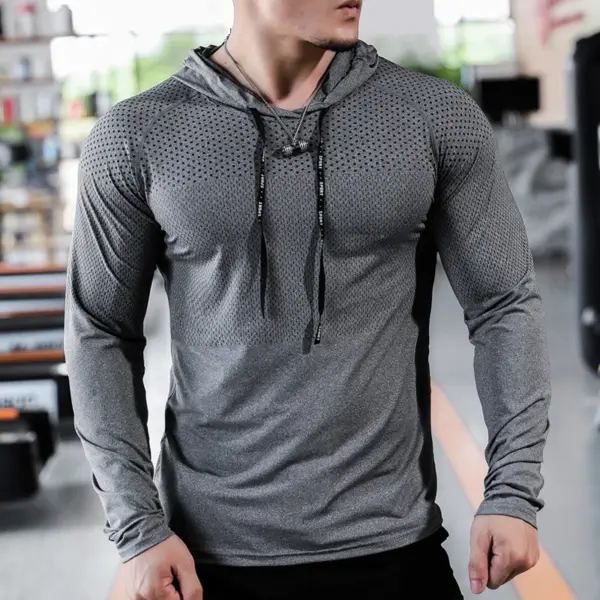 Men's Fitness Tracksuit Set – Gym Running Hoodie & Joggers for Outdoor Workouts & Muscle Training