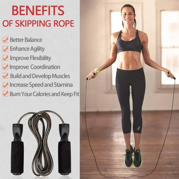 Steel Cable Jump Rope – Adjustable Speed Rope for Boxing, CrossFit & Cardio - Image 5