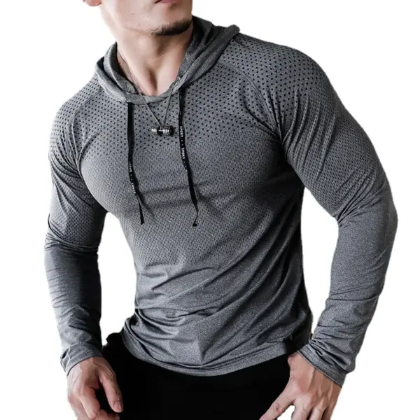 Men's Fitness Tracksuit Set – Gym Running Hoodie & Joggers for Outdoor Workouts & Muscle Training - Image 6