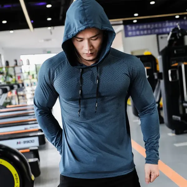 Men's Fitness Tracksuit Set – Gym Running Hoodie & Joggers for Outdoor Workouts & Muscle Training - Image 3