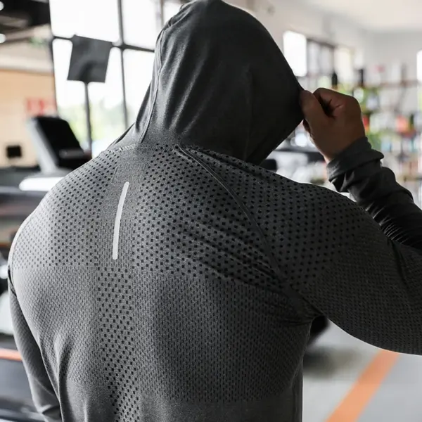 Men's Fitness Tracksuit Set – Gym Running Hoodie & Joggers for Outdoor Workouts & Muscle Training - Image 2