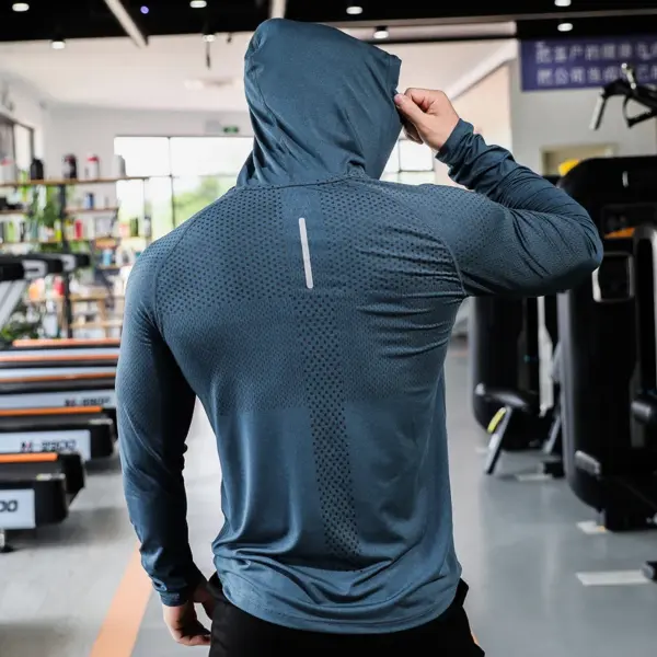 Men's Fitness Tracksuit Set – Gym Running Hoodie & Joggers for Outdoor Workouts & Muscle Training - Image 4