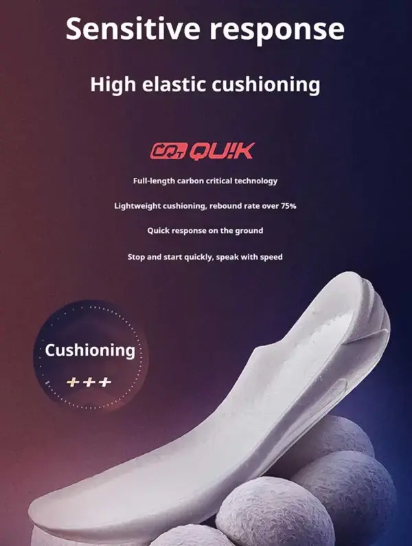 361 Degrees BIG3 5.0 Quick Pro Men's Basketball Shoes - Carbon Plate Support, Breathable & Flexible Training Sneakers - Image 4